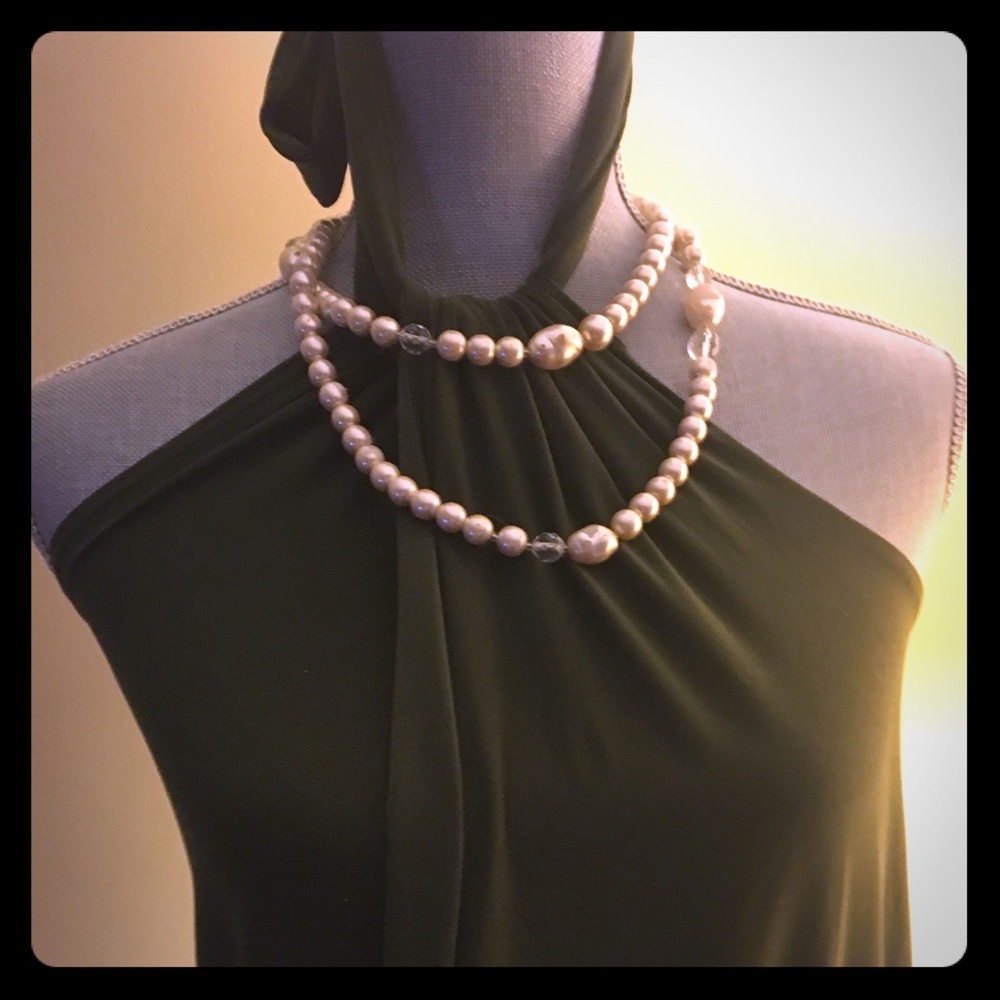 Green dress with wrap and tie halter